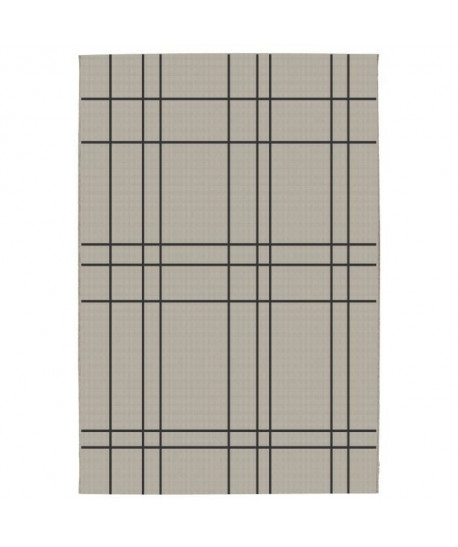 CARLTON Tapis relax 120x170cm Laine & Noir Rayure