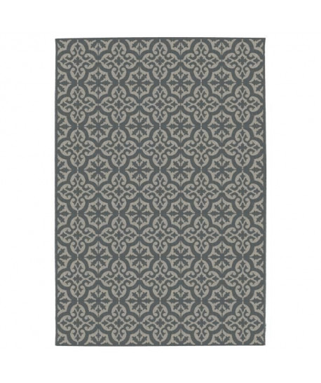 CARLTON Tapis relax 160x230cm Anthracite & Sable Imprimé