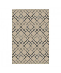 CARLTON Tapis relax 160x230cm Laine &Bleu nuit Croisé