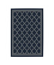 CARLTON Tapis relax 160x230cm Bleu nuit & Laine Croisé