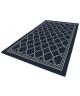 CARLTON Tapis relax 160x230cm Bleu nuit & Laine Croisé