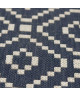 CARLTON Tapis relax 160x230cm Bleu nuit & Laine Croisé