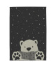 OURS Tapis enfant 120 X 170 cm  Noir/Laine