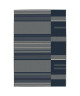 CARLTON Tapis relax 160x230cm Bleu nuit & Laine Rayure