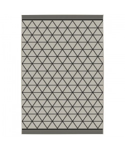 CARLTON Tapis relax 120x170cm Laine & Noir Croisé