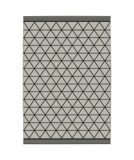 CARLTON Tapis relax 120x170cm Laine & Noir Croisé