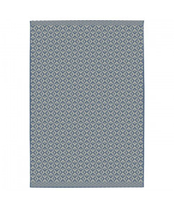 CARLTON Tapis relax 120x170cm Bleu & Laine Croisé