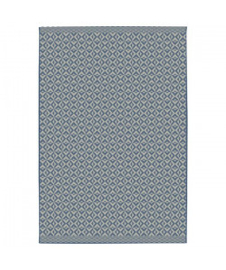 CARLTON Tapis relax 160x230cm Bleu & Laine Croisé