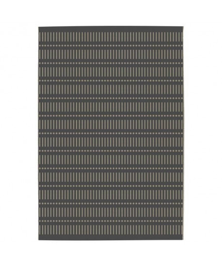 CARLTON Tapis relax 120x170cm Anthracite & Sable