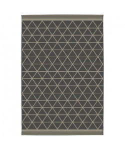 CARLTON Tapis relax 120x170cm Anthracite Croisé