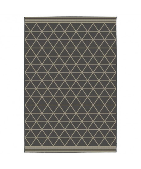 CARLTON Tapis relax 120x170cm Anthracite Croisé