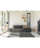 CARLTON Tapis relax 120x170cm Anthracite Croisé