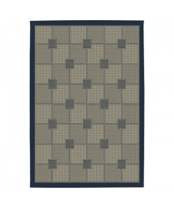 CARLTON Tapis de salon Relax 120X170cm Bleu nuit et laine