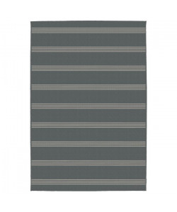 CARLTON Tapis relax 120x170cm Anthracite & Sable Rayure