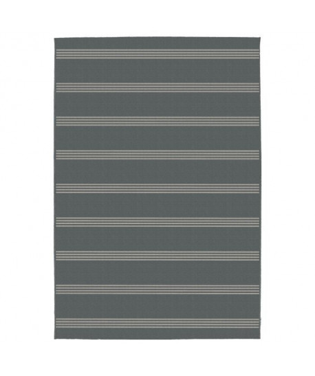 CARLTON Tapis relax 120x170cm Anthracite & Sable Rayure