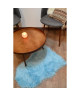 Tapis imitation peau de bete Cocooning 55x80 cm bleu