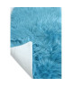 Tapis imitation peau de bete Cocooning 55x80 cm bleu