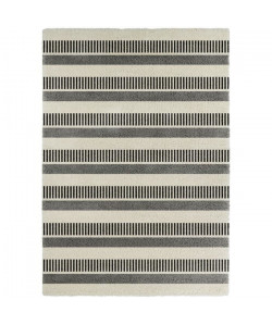 CONTINENTAL Tapis de salon laineux 160 X 230 cm Creme et Gris