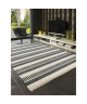 CONTINENTAL Tapis de salon laineux 160 X 230 cm Creme et Gris