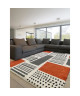 CONTINENTAL Tapis de salon laineux 160X230 cm Creme/orange