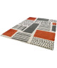 CONTINENTAL Tapis de salon laineux 160X230 cm Creme/orange