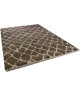 ASMA Tapis de salon style Berbere en polypropylene laineux  120x170 cm  Chocolat et Beige