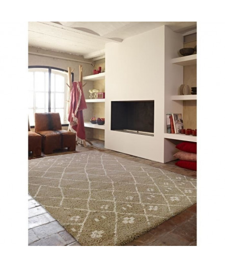 CONTINENTAL Tapis de salon laineux 120X170 cm greige/Beige