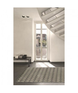 CONTINENTAL Tapis de salon laineux 120X170cm Gris foncé/Gris clair