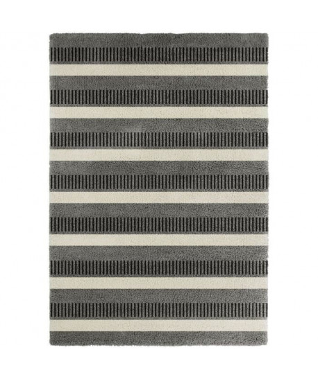 CONTINENTAL Tapis de salon laineux 120X170 cm Gris/Creme