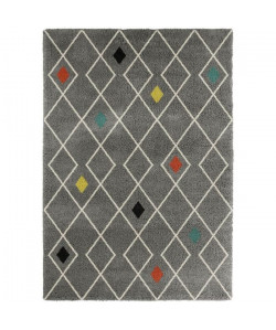 CONTINENTAL Tapis de salon laineux 120X170 cm Gris