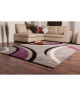 HAVANNA Tapis de salon 120x170 cm Violet, gris et noir