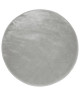 Tapis rond Ř90cm velours louna gris