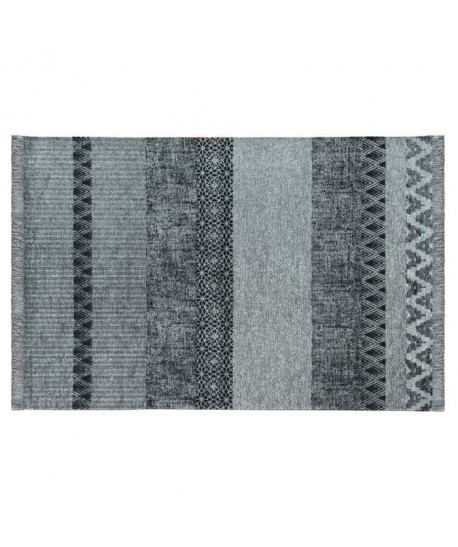 DESERT Frangé Tapis intérieur Ethnique 155x230cm Gris