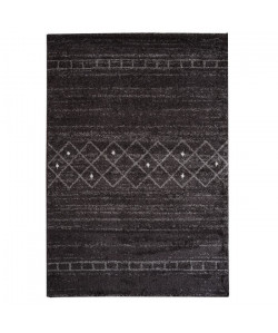 ASMA Tapis de salon style Berbere en polypropylene  120x170 cm  Gris Marron