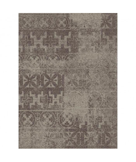 COSI Tapis de salon 120x170 cm style vintage marron