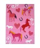 HORSE Tapis pour enfant 160x230 cm fuchsia et blanc