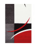 DIAMOND Tapis de salon 80x150 cm rouge, gris, noir et blanc