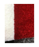 DIAMOND Tapis de salon 80x150 cm rouge, gris, noir et blanc