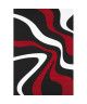 DIAMOND tapis de salon 80 x150 cm rouge, noir et blanc