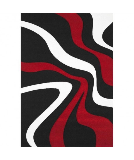 DIAMOND tapis de salon 80 x150 cm rouge, noir et blanc