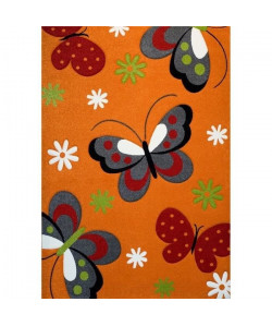 PAPILLON Tapis pour enfant 120x170 cm orange, gris et rouge