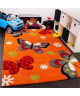 PAPILLON Tapis pour enfant 120x170 cm orange, gris et rouge