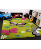 BUTTERFLY Tapis pour enfant 80x150 cm vert, gris et rose