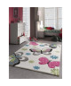 BUTTERFLY Tapis pour enfant 120x170 cm blanc, gris et rose