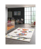 HIBOUX Tapis pour enfant 120x170 cm creme, vert et orange