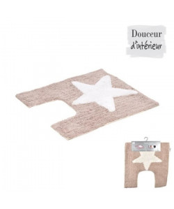 Contour de toilette 100% coton 55x50 cm Taupe é...