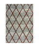 ERMINA Tapis de salon 120x170 cm beige et rouge