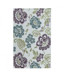 GARDEN Tapis Moderne 123x180cm Ivoire & Violet