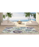 GARDEN Tapis Moderne 123x180cm Ivoire & Violet