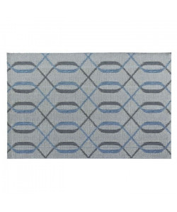 GARDEN Tapis Moderne 123x180cm Gris & Bleu